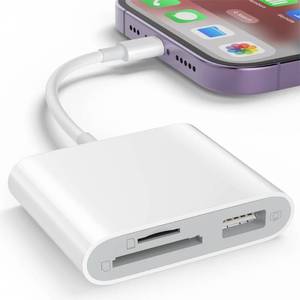lot 42029 image: SZHAIYIJIN SD Card Reader for iPhone, Memory Card Reader with USB Camera Adapter Plug and Play Trail Game Camera SD Card Viewer Supports SD and TF Card Micro SD Card Adapter for iPad No App Required