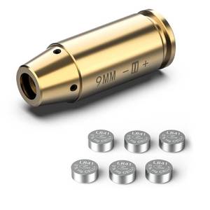 lot 42031 image: Feyachi Bore Sight 9mm Red Laser Zeroing Boresighter with 3 Sets of Batteries
