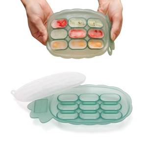lot 42035 image: Haakaa Silicone Nibble Freezer Tray -Breastmilk Teething Popsicle Mold - Baby Fruit Food Feeder Teether Tray - Baby Food Maker - Ice Cube Tray - 4 Months Babies - BPA Free Silicone -Green