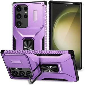 lot 42037 image: SunStory for Samsung Galaxy S24 Ultra Case with Kickstand and Slide Camera Cover  Military-Grade  Full Body Drop Tested Protective Cover (Y_Purple, Galaxy S24 Ultra 6.8)