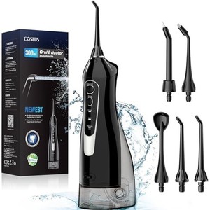 lot 42043 image: COSLUS Water Dental Flosser Teeth Pick Portable Cordless Oral Irrigator 300ML Rechargeable Travel Irrigation Cleaner IPX7 Waterproof Electric Waterflosser Flossing Machine for Teeth Cleaning F5020E