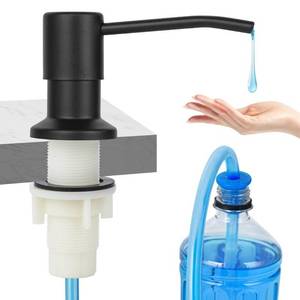 lot 42051 image: Soap Dispenser for Kitchen Sink,Matte Black Stainless Steel Countertop Dish Sink Soap Dispenser Pump with 47 Extension Tube kit
