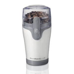 lot 42091 image: Hamilton Beach Fresh Grind Electric Coffee Grinder for Beans, Spices and More, Stainless Steel Blades, Removable Chamber, Makes up to 12 Cups, White