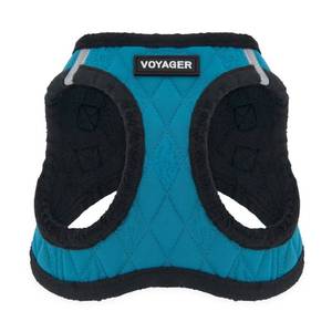 lot 42094 image: Voyager Step-In Plush Dog Harness - Soft Plush, Step In Vest Harness for Small and Medium Dogs by Best Pet Supplies - Harness (Turquoise Plush), L (Chest 18 - 20.5)