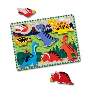 lot 42118 image: Melissa & Doug Dinosaur Wooden Chunky Puzzle (7 pcs) - FSC Certified