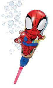lot 42123 image: Spider-Man Ballooble Bubble Machine Amazon Exclusive Huge Inflatable Bubble Machine for Kids Includes a Stand and Bonus 40oz of Bubble Solution 2 in 1 Play Pattern for Maximum Bubble Toy Fun,Red