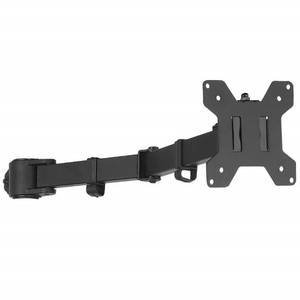 lot 42135 image: WALI Single Monitor Arm, Fully Adjustable Pole Mount Bracket for WALI Monitor Mounting System (001ARM), Black