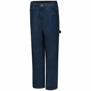 lot 42141 image: Red Kap Mens Loose Fit Dungaree, Dark Wash, 46x34
