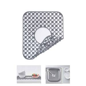 lot 42151 image: Sink Protectors for Kitchen Sink, SCITURE Sink Mats for Kitchen StainlessCeramic Sinks, Folding Non-slip Kitchen Sink Mat, Heat Resistant Silicone Sink Mat (1 Pcs, Grey, 13.58x 11.6)