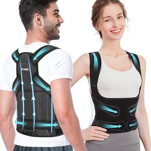 lot 42171 image: Fit Geno Back Brace Posture Corrector for Women and Men, Shoulder Straightener, Adjustable Full Back Support, Upper and Lower Back Pain Relief - Scoliosis, Hunchback, Hump, Thoracic, Spine Corrector