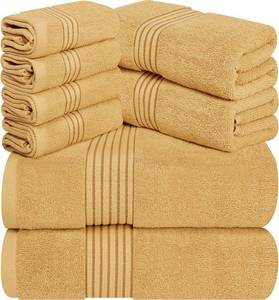 lot 42210 image: Utopia Towels - 600 GSM 8-Piece Premium Towel Set, 2 Bath Towels, 2 Hand Towels and 4 Washcloths -100% Ring Spun Cotton - Machine Washable, Super Soft and Highly Absorbent (Beige)
