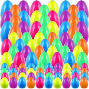lot 42237 image: Silipull 114 Pcs 7.9, 3.9, 2.2 Bulk Jumbo Plastic Bright Solid Easter Eggs Fillable Plastic Easter Eggs for Basket Stuffers Fillers, Easter Hunt, Filling Treats and Party Favor