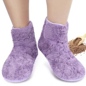 lot 42258 image: REVIX Microwavable Booties and Hot Feet Warmers for Women & Men,Heated Foot Warmer with Flaxseed Moist Heat Therapy for Foot Ankle Pain,Plantar Fasciitis, Achilles Tendinitis, Cold Feet, Purple, L
