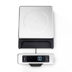 lot 42261 image: OXO Good Grips 11-Pound Stainless Steel Food Scale with Pull-Out Display