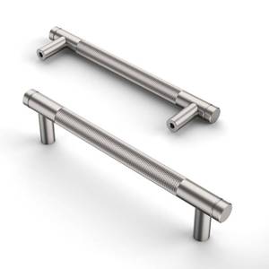 lot 42268 image: Asidrama 10 Pack 5 Inch(128mm) Brushed Satin Nickel Cabinet Pulls Knurled Cabinet Handles Cupboard Handles Kitchen Cabinet Hardware for Cupboard Drawer Handles Dresser Pulls
