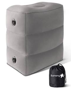 lot 42281 image: Sunany Inflatable Foot Rest Pillow for Travel, KidsAdults Airplane Travel Pillow-Adjustable Height Cushions,for Kids to Sleep While Traveling,Suitable for Office, Home and Any Travell (1 Pack)