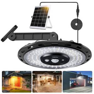 lot 42282 image: FabStyl Solar Light Indoor Outdoor, 3000LM Solar Shed Light Rotation Design, Waterproof 5 Modes (2 for All Day Lighting) Motion Sensor, Dimmable Remote for Barn Patio Chicken Coop Gazebo Garage