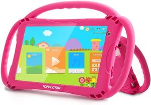 lot 42313 image: Kids Tablet 7 inch Toddler Tablet for Kids WiFi Android 32GB Tablet for Toddlers Kids Tablets Kids Learning Educational APP Pre-Installed YouTube Netflix Parental Control Kid-Proof Case (Red)
