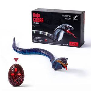 lot 42338 image: AMCHSURI Remote Control Snakes Realistic Rc Snake Prank Blue Cobra Rechargeable Smart Sensing Snake Cat Toy with Infrared Controller Snake Toys for KidsCat (Blue)