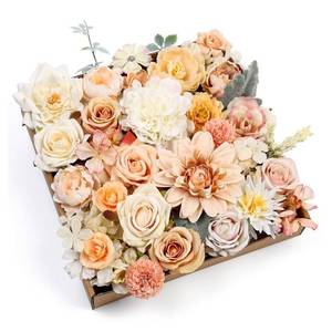 lot 42369 image: Serra Flora Artificial Flowers Rose 32pcs Silk Mix Peony Daisy Hydrangea Fake Flowers for DIY Wedding Bouquets Combo Centerpieces Arrangements Party Bridal Baby Shower Home Decorations