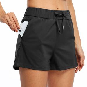 lot 42378 image: Willit Womens Shorts Hiking Athletic Shorts Yoga Lounge Active Workout Running Shorts Comfy Casual with Pockets Black L