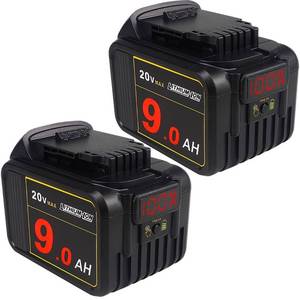 lot 42394 image: AMICROSS 20V Battery Replacement for Dewalt 20V Battery 9.0Ah - High Capacity, Compatible with Dewalt 20 Volt Tools & Chargers 2-Pack