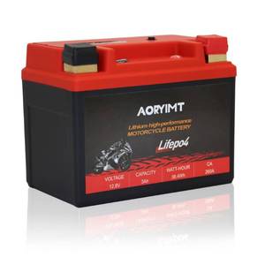 lot 42407 image: Aoryimt YTX4L-BSYTX5L-BS Motorcycle Lithium LiFePO4 Battery 12.8V 260A 3Ah Powersport Battery Built-in BMS For Dirt bikes, ATV,UTV,Jet Ski,Scooter, Snowmobile, Motocross,Lawn Mower,Tractor, etc.