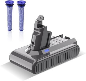 lot 42415 image: Upgraded 7000mAh 21.6V Replacement for Dyson V6 Battery Lithium VTC4 SV03 SV04 SV05 SV06 SV07 SV09 DC58 DC59 DC61 DC62 DC72 DC74 967810Absolute Animal Motorhead Slim Vacuum with 2 Filters