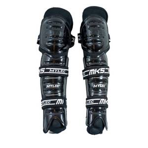 lot 42417 image: MyLec MK5 StreetDEK Shin Pad, Lightweight & Durable Hockey Accessories, 360° Velcro Straps, Hard Front Shells, Breathable Material, Metatarsal Padding Street Hockey Shin Guards, Foam Rubber(9,Black)