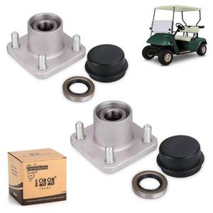 lot 42420 image: 10L0L Wheel Hub Assembly for 1979-2001.5 EZGO TXT, Marathon, Medalist, ST 350 & Workhorse DCS Golf Cart, OEM# 19058-G2 19932-G1 17477-G1 12992-G1 14926-G1, Set of 2