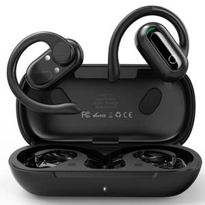 lot 42436 image: Open Ear Headphones Bluetooth 5.3 Wireless Earbuds for iPhone & Android, Wireless Open Ear Earbuds with Rotatable Earhooks, Deep Bass, IPX7 Waterproof Earphones for Sports, Workouts, Running, Cycling