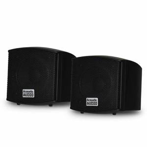lot 42472 image: Acoustic Audio AA321B Mountable Indoor Speakers 400 Watts Black Bookshelf Pair
