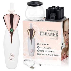 lot 42480 image: Selene Professional and Electric Makeup Brush Cleaner and Dryer Machine with Automatic Brush Spinner to Quickly Wash and Dry Cosmetic Brushes - Cleaning Tool for Makeup Brushes Set
