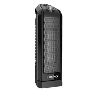 lot 42496 image: Lasko - 1500-Watt Portable Ceramic Heater for Tabletop or Floor - Black - Retail $101.43