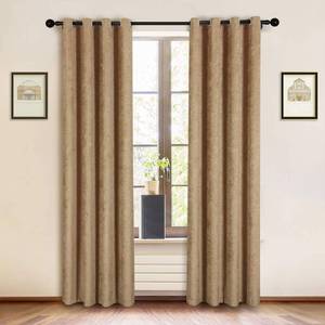 lot 42497 image: ELKCA Double-Sided Chenille Curtains for Living Room Modern Window Treatment for Bedroom Curtain,Grommet Top-2 Panels (Coffee, 52 W x 96 L)