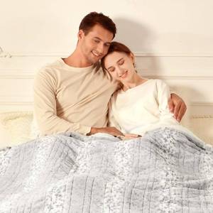 lot 42498 image: Bearhug Electric Blanket Full Size, 77x 84 Heated Blanket, Reversible Faux Fur & Sherpa,10 Heating Levels & 1-12H Auto Off, Machine Washable, Over-Heat Protect, ETL Certified