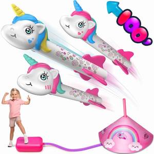 lot 42505 image: Huge Wave Unicorn Rocket Launcher for Kids, Stomping Launch up Toys, Birthday Gifts for Girls Ages 2 3 4 5 6 7 8 Years Old,Outdoor Toys.