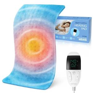 lot 42547 image: Swift Catch Weighted Heating Pad, Electric Massaging Heating Pads for Back Pain & Cramps Relief, Machine Washable Moist Heat Pad with Massage Vibrations, Heat Settings, Auto Shut Off, Gifts for Women