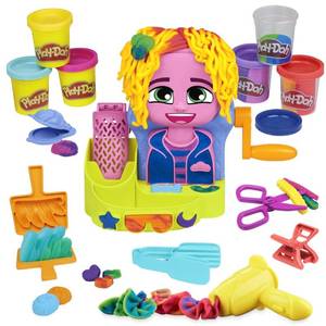 lot 42554 image: Play-Doh Hair Stylin Salon Playset with 6 Cans, Pretend Play Toys for Girls and Boys Ages 3 and Up