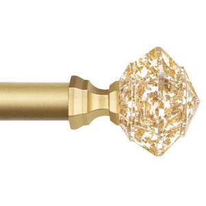 lot 42585 image: TONIAL Curtain Rods 32 to 58 Inch(2.6-4.8ft), Telescoping Splicing 34 Single Rods for Windows 20 to 53 Inch(1.7-4.4ft) Decorative Drapery Rod with Translucent Diamond Finial, Luxury Gold