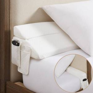 lot 42592 image: Homemate King Size 76 Foldable Bed Wedge Pillow for Headboard - Upgraded Bed Gap Filler Between Mattress and Headboard - Noodle Pillow Wedge for Headboard Gap