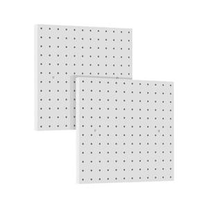 lot 42615 image: BETSO Metal Pegboard,Fits 18 Pegboard Hooks Metal Pegboard 24  12 inch Wall Organizer for Craft Room Garage Kitchen,White (2pcs)