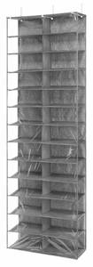 lot 42623 image: Whitmor Over The Door Shoe Shelves - 26 Sections - Crosshatch Gray