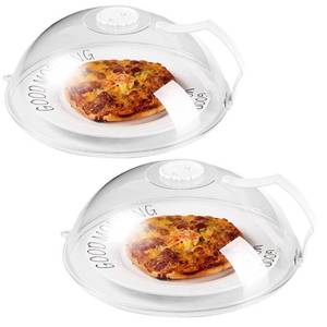 lot 42633 image: Microwave Splatter Cover, Microwave Cover for Foods BPA-Free, Microwave Plate Cover Guard Lid with Handle, Hanging Hole and Adjustable Steam Vents Microwave Oven Cleaner Large-2 PACK