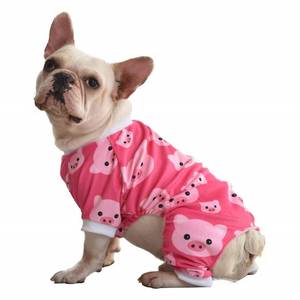 lot 42637 image: CuteBone Pink Pig Dog Pajamas Cute Cat Clothes Large Pet Pjs Onesie P46L
