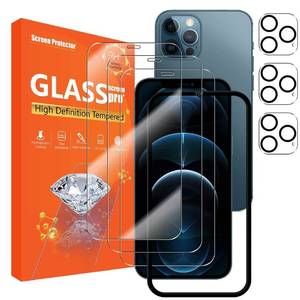 lot 42638 image: seninhi 33Pack for Apple iPhone 12 Pro MAX 6.7inch Screen Protector 3Pack  Camera Lens Protector 3Pack, Tempered Glass Screen Protector With Easy Installation Frame 9H Hardness Anti-Scratch Bubble Free-Clear
