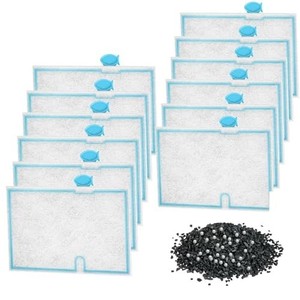 lot 42644 image: Zoillz 12 Packs Small Aquarium Filters Cartridges for E Internal Power Filter Size 10 and 12.55 Gallon Fish Tank Power Filter Cartridge