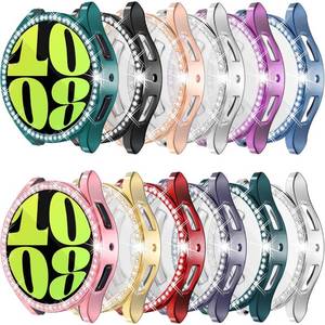 lot 42647 image: 12Pack RICHONE Bling Case for Samsung Galaxy Watch 6 Screen Protector 44mm 40mm, HD Screen Flim Glitter Crystal Bumper Face Covers Watch Accessories for Women(Samsung Watch 6 44 mm)