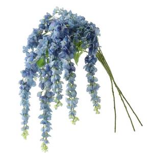 lot 42651 image: Dailisen 3 Strands 40 Silk Blue Wisteria Artificial Flowers, Fake Wisteria Floral Hanging Plant Garland, for Home Decor, Party, Floor Vase, Balcony, Wedding Arrangement Decoration (Blue)