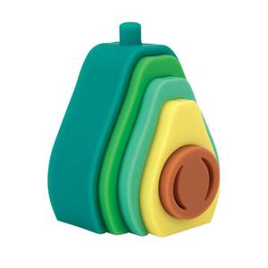 lot 42678 image: Nuby Soft Silicone Stackable Avocado Interactive Toy for Early Development, Creativity, 12 Months